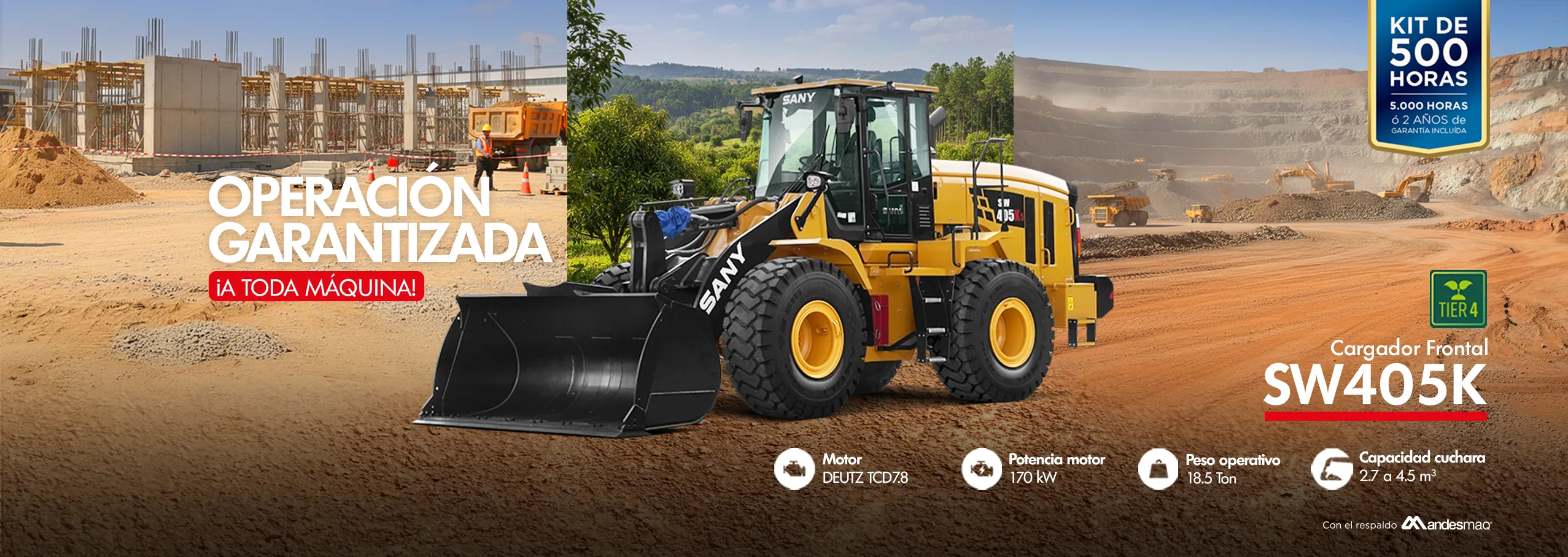 Banner cargador frontal SW405K